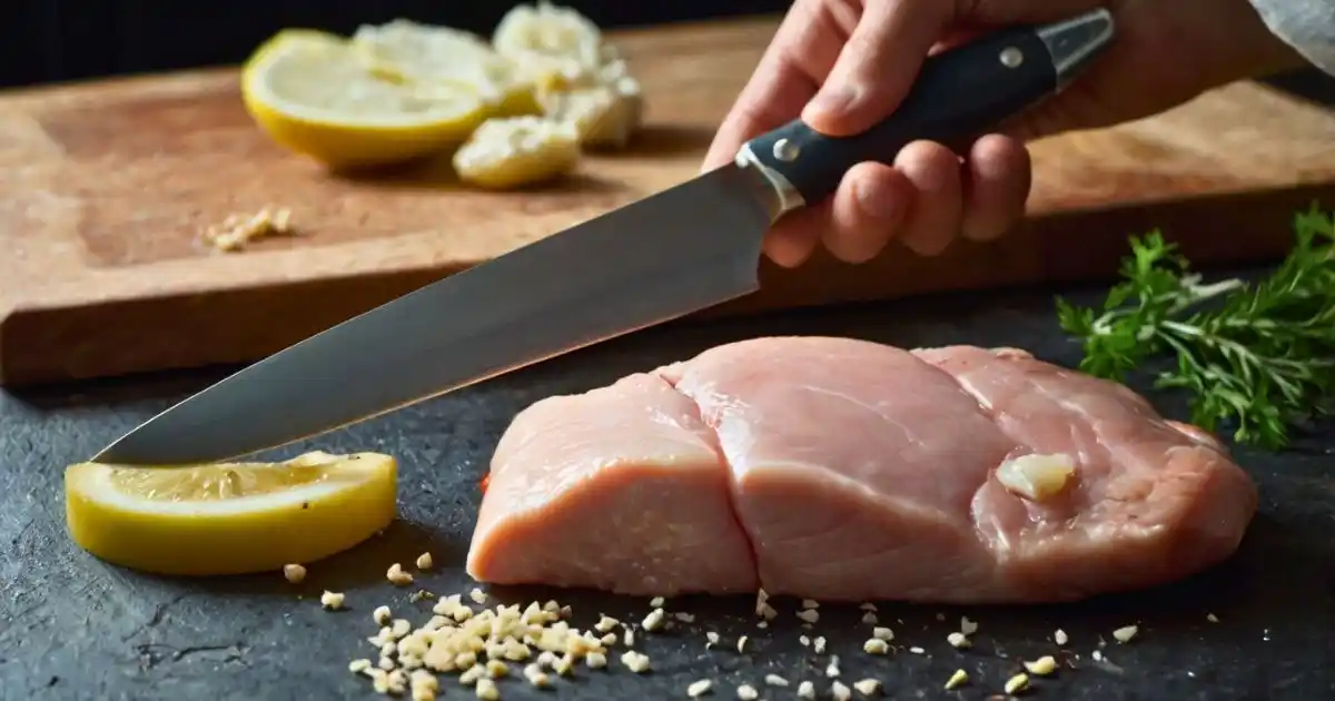 How to Cut Raw Chicken Breast